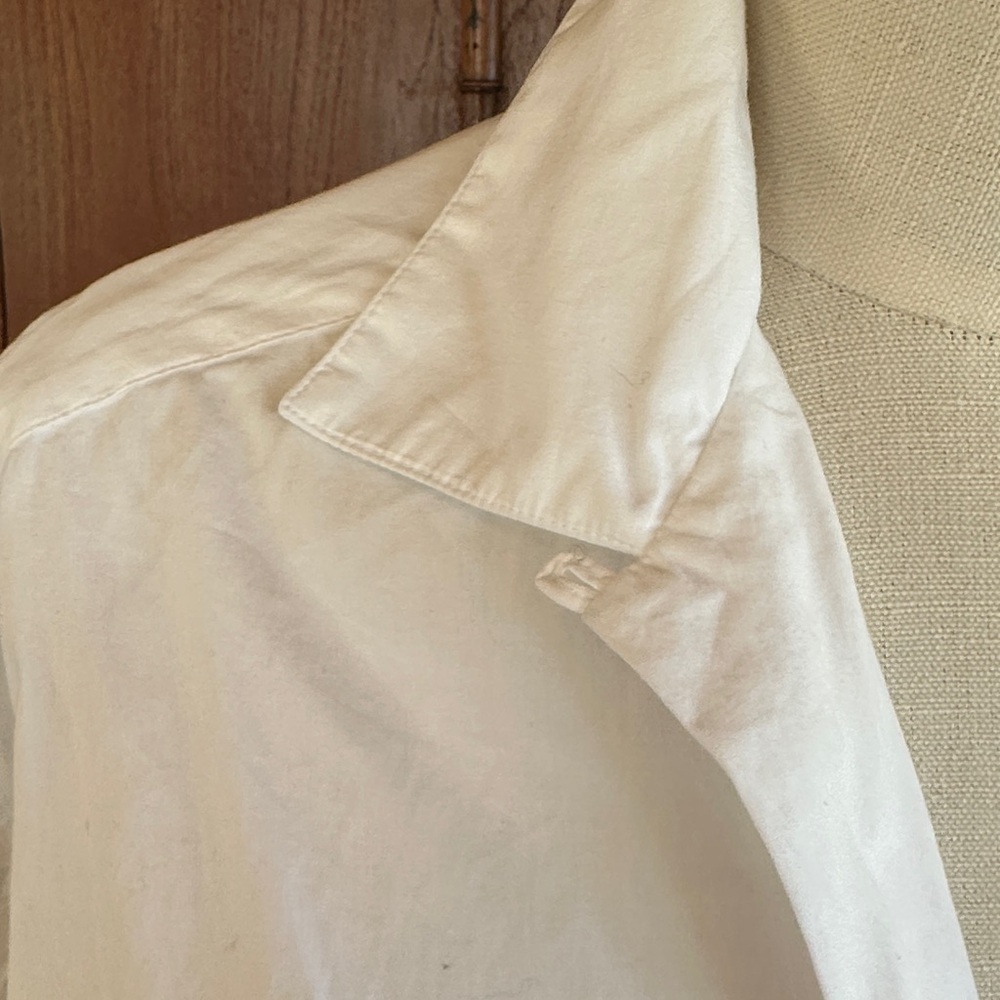 Papery Crisp Cotton Classic White Poet’s Shirt - Picture 4 of 9